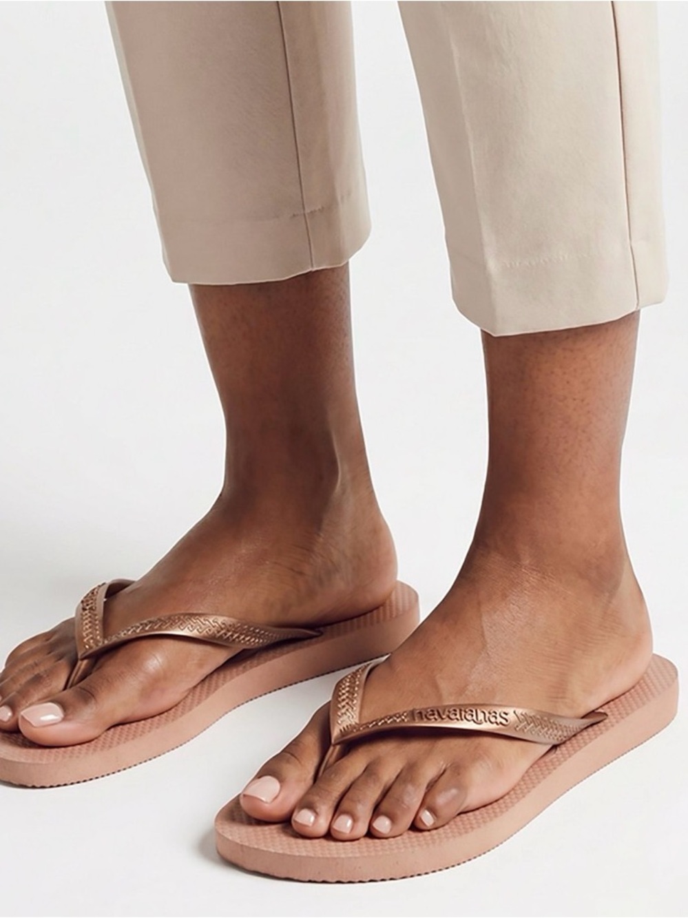 Havaianas Top Tiras Sandals - Gold (US Womens 7-8)